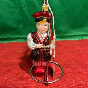 Handmade glass blown ornament